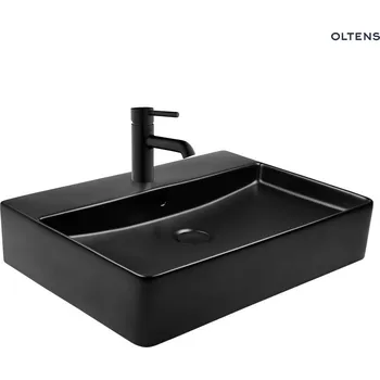 Umyvadlo Oltens Duve umyvadlo 59x43,5 cm na desku, obdélníkové, matná černá 41300300