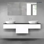 Oltens Vernal sada koupelnového nábytku 180 cm s horní deskou, lesklá bílá/matná černá 68502000