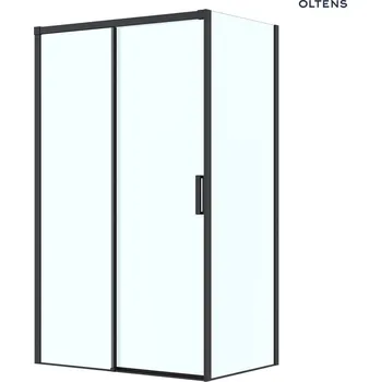 Oltens Breda sprchový kout 120 x 90 cm, obdélníkový, matná černá/průhledné sklo 20226300