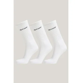 Pánské oblečení PONOŽKY 3-PACK GANT SPORT SOCKS 3-PACK WHITE