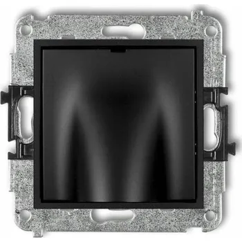 Elektrická zásuvka Elektrická Zásuvka s kabelovým vývodem Karlik černá