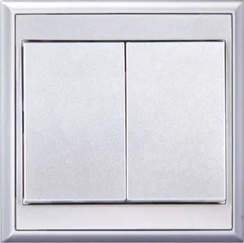 vypínač e2 elektro GmbH Vypínač sériový ř.5 kompl. stříbrná LUNE