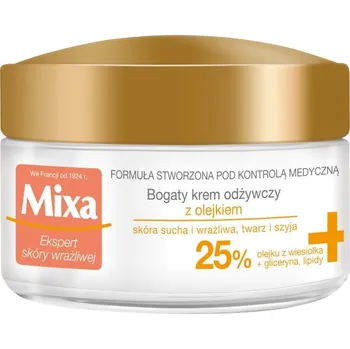 Pleťový krém MIXA Sensitive Skin Expert bohatý výživný krém s olejem pro citlivou a suchou pleť 50 ml