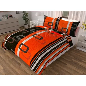 Povlečení Dante Povlečení krep DUBLIN červenočerný - 200x140 cm + 90x70 cm