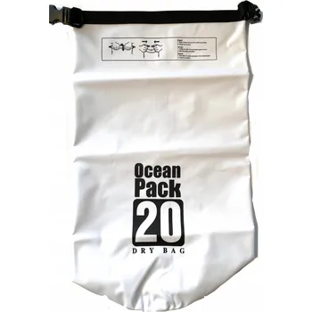 Vodácký pytel Vodotěsný vak, voděodolná taška 20L Bílý