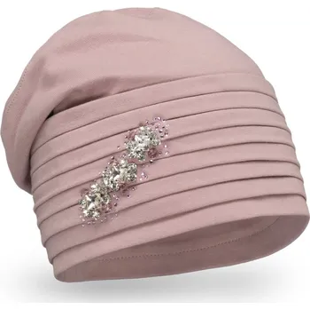 Čepice Dámská bavlněná čepice Krumlovanka W-0852/540 růžová