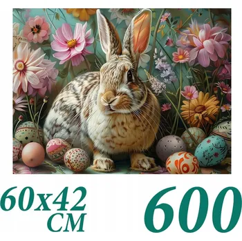 Obraz Velikonoce Puzzle 7 600 dílků 60x42 cm Velikonoce zajíček