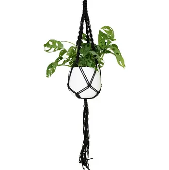 Květináč Závěs na květináč MACRAMÉ, 100cm, černá|BLACK|Artevasi