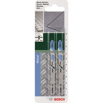 Pilový plátek Pilový List na kov Bosch ve tvaru T pro přímočaré pily 2 ks 2609256730