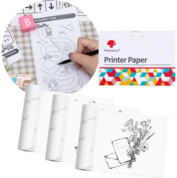 Příslušenství pro čtečku elektronické knihy Termopapír bílý 53mm x 8m pro Phomemo M02 M02S M02PRO M03, 3 kusy