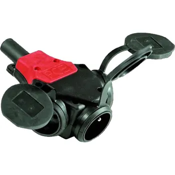 Elektrická zásuvka e2 elektro GmbH Zásuvka gumová trojnásobná PCE