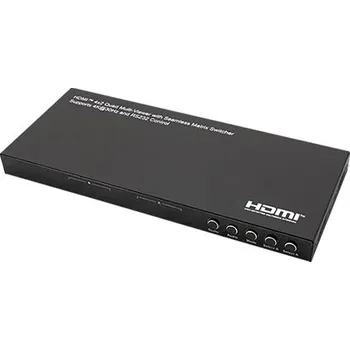 Maticový HDMI přepínač 4x2, multi-view, scaler, 4K30Hz
