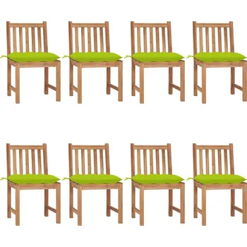 OMAXI Zahradní židle s poduškami 8 ks masivní teak 449370