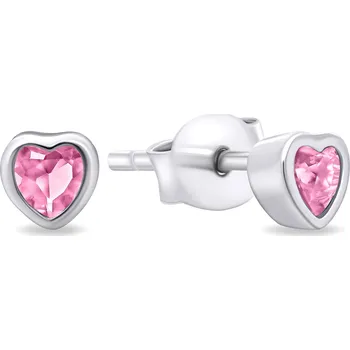 Náušnice Brilio Silver Něžné stříbrné náušnice se zirkony Srdíčka EA599WP + 2 měsíce na vrácení zboží