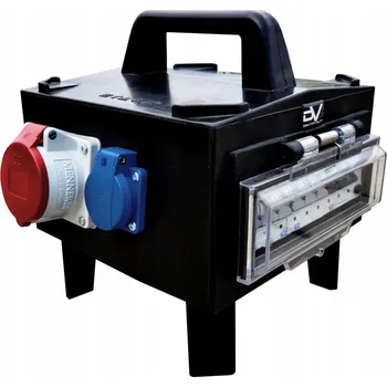 Rozvaděč Staveništní rozvaděč 16A 32A jištěný SEZ, gumová zásuvková skříň, zásuvky Schuko, IP54