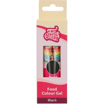Potravinářské barvivo Černá gelová barva FunCakes