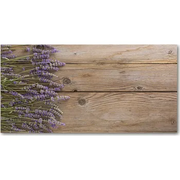 Obraz Kuchyňský panel Levandule na dřevě 120x60 + LEPIDLO