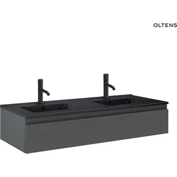 Koupelnový nábytek Oltens Vernal umyvadlo se skříňkou 120 cm, matná černá/matná grafitová 68011400