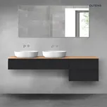 Oltens Vernal sada koupelnového nábytku 180 cm s horní deskou, matná černá/dub 68598300