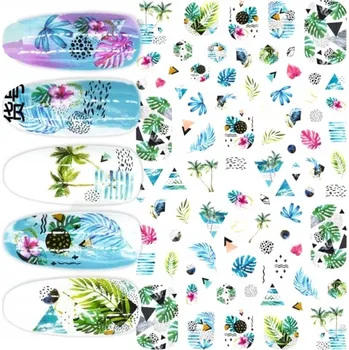 Samolepící dekorace SAMOLEPICÍ SAMOLEPKY NA NEHTY PALMY CJ-062