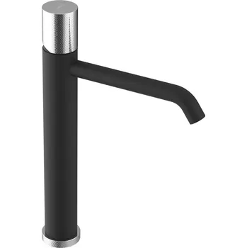 Vodovodní baterie Sapho Ultratap Stojánková umyvadlová baterie vysoká, prodloužená hubice, černá mat/chrom, UT007TBC