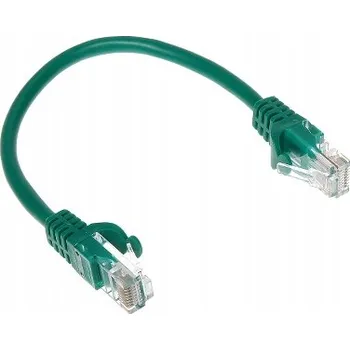 Síťový kabel Patchcord Delta U/UTP 5e RJ45 / RJ45 0,2 m zelený