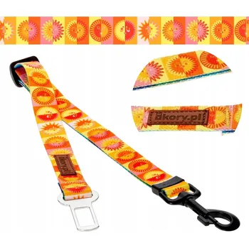 Vodítko pro psa REGULOVATELNÁ VODÍTKO do auta pro psa 25 mm 45-75 cm Ukory barevná POTISK žlutá