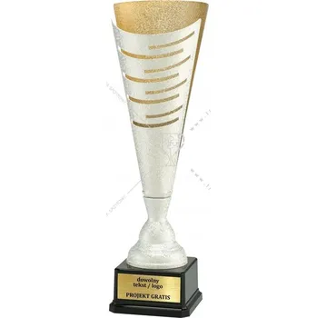 Stříbrno-zlatý kovový pohár matný 42 cm + GRAVÍROVÁNÍ DÁREK