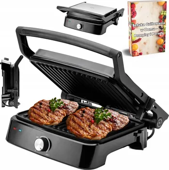 Kuchyňský gril Skládací elektrický gril Huslog AK-2249 + Ebook stříbrný/šedý 2500 W