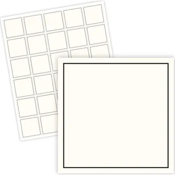 Samolepící etiketa Samolepicí etikety na arších, čtvercové, 30 ks
