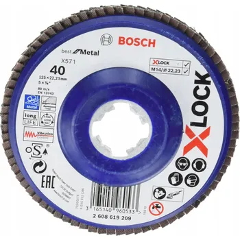 Vrták BOSCH LAMELOVÝ KOTOUČ 125mm ZRN.40 X-LOCK NA KOV