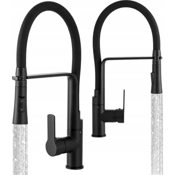 Vodovodní baterie Stojánková kuchyňská baterie APKOMFORT VEGAS BLACK černá