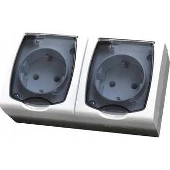 Elektrická zásuvka Ospel Madera - dvojitá zásuvka SCHUKO GNH-2NS/00/d