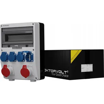 Rozvaděč STAVEBNÍ ROZVADĚČ TD 2x16A 4x230V ZÁSUVKY SCHUKO Doktorvolt DV-6084-D