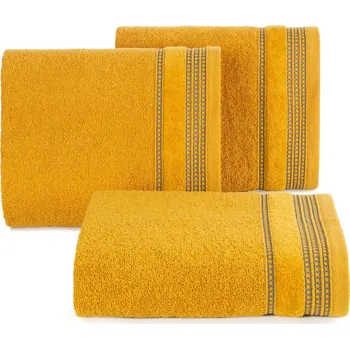 BAVLNĚNÝ RUČNÍK AMANDA5 70X140 CM HOŘČICOVÁ