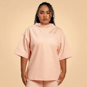 Dámské tričko GymBeam Dámské tričko Oversized Bliss Pink - BeastPink Velikost: XXL, Barva: růžová