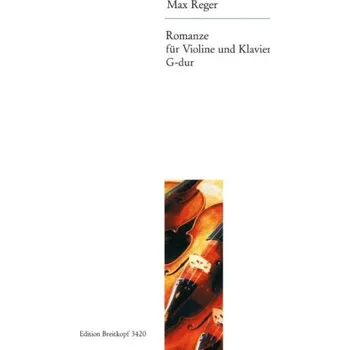 Max Reger: Romanze G-Dur (noty na housle, klavír)