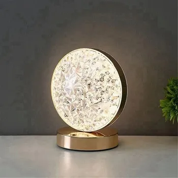 Lampička Tříbarevná LED stolní lampa, dotykové stmívání, noční lampa USB