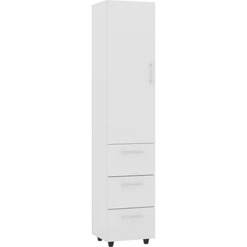 regál Slevadoma Policový regál s dvířky a zásuvkami P-04 | OFFICE TOP Barva: Bílá