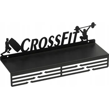 Věšák Věšák na medaile CROSSFIT posilovna s poličkou na poháry dekorace DÁREK