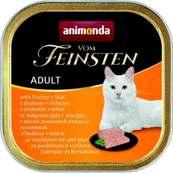 Krmivo pro kočku Mokré krmivo pro kočky Animonda telecí bez cukru, bez obilovin, vanička 100 g