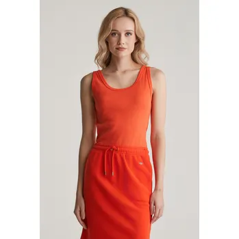Dámské tričko TOP GANT SLIM RIBBED TANK TOP ORANGE RED