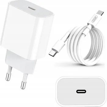 Rychlá nabíječka XO 25W, 2 porty, s USB-C kabelem pro Samsung Galaxy A55 5G