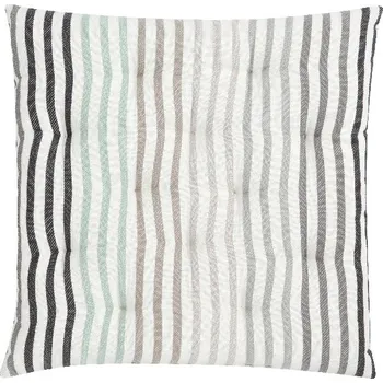 Polštář Blyco Sedací polštář na židli CUBA STRIPE , 40 x 40 x 5 cm, černé, modré, hnědé proužky|Ego Dekor