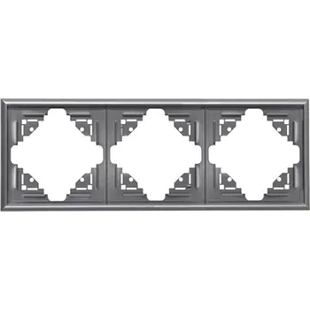 Elektrická zásuvka e2 elektro GmbH Rámeček 3-násobný antracit LUNE