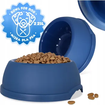Miska pro psa VELKÁ MISKA PRO PSA 2,25l PLASTOVÁ Miska na VODU PROTIKLOUZAVÁ XL ODOLNÁ F8