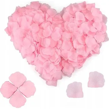 umělá květina UMĚLÉ OKVĚTNÍ LÍSTKY RŮŽE RŮŽOVÉ 100 KS VALENTÝN