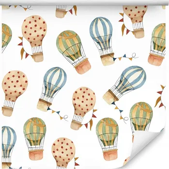 Tapeta Tapeta do dětského pokoje balóny vozidla stroje