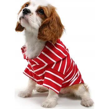 Obleček pro psa Polokošile, Proužky, T-shirt pro psa POLOVE M Pomeranian, York, Trpasličí špic.