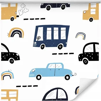 Fototapeta Tapeta pro kluka Auta Kreslená silnice